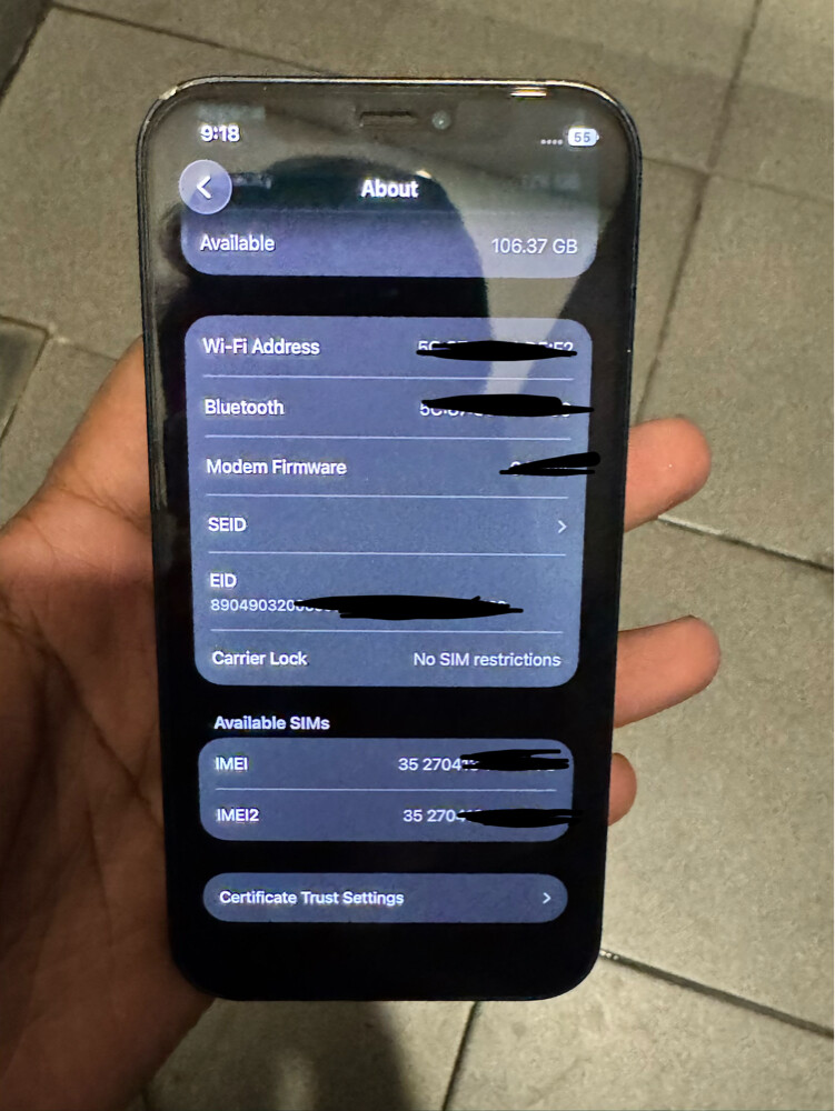 iphone 12 128gb Battery change PTA - 8