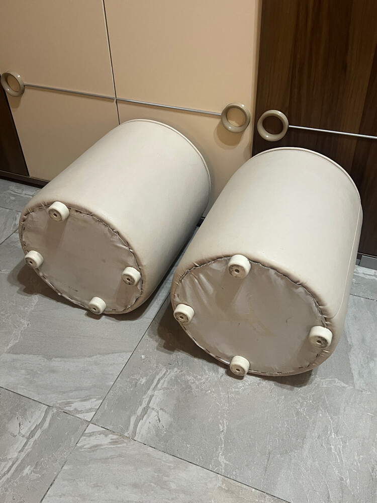 set of 2 cream stools - 4