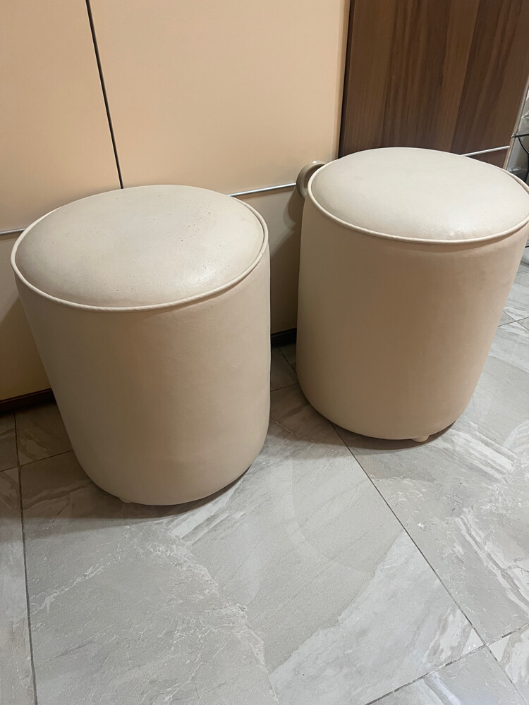 set of 2 cream stools - 6