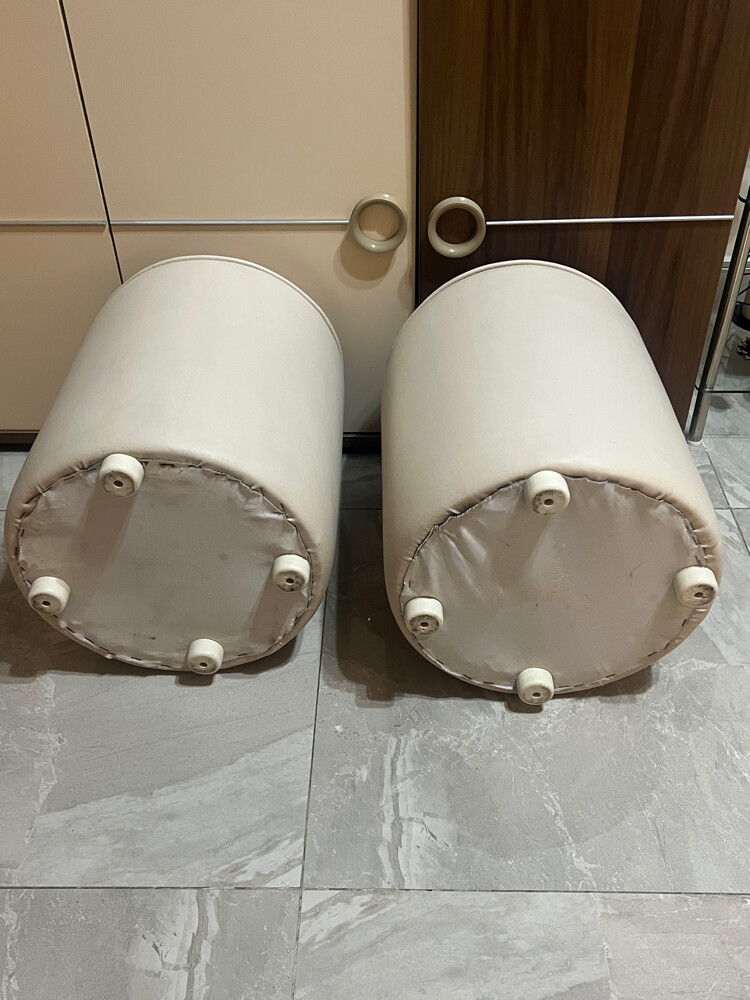 set of 2 cream stools - 3