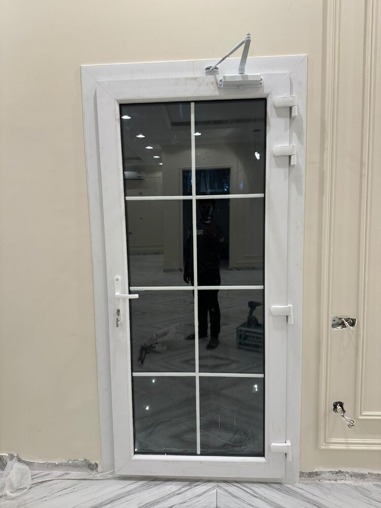 U.P.V.C double door with design - 2