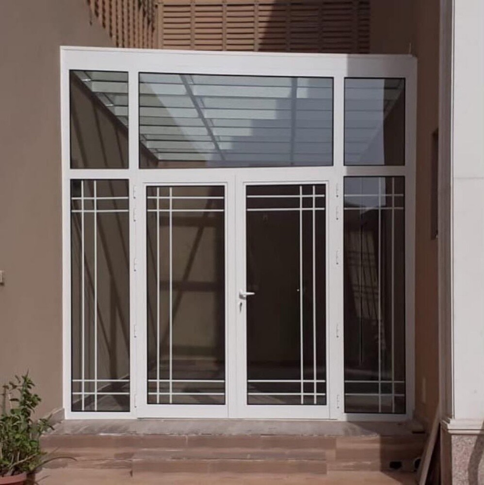 U.P.V.C double door with design - 1