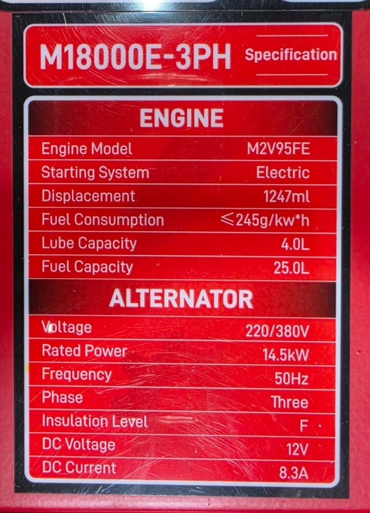 DIESEL GENERATOR 14.5 KVA MARCO - 2