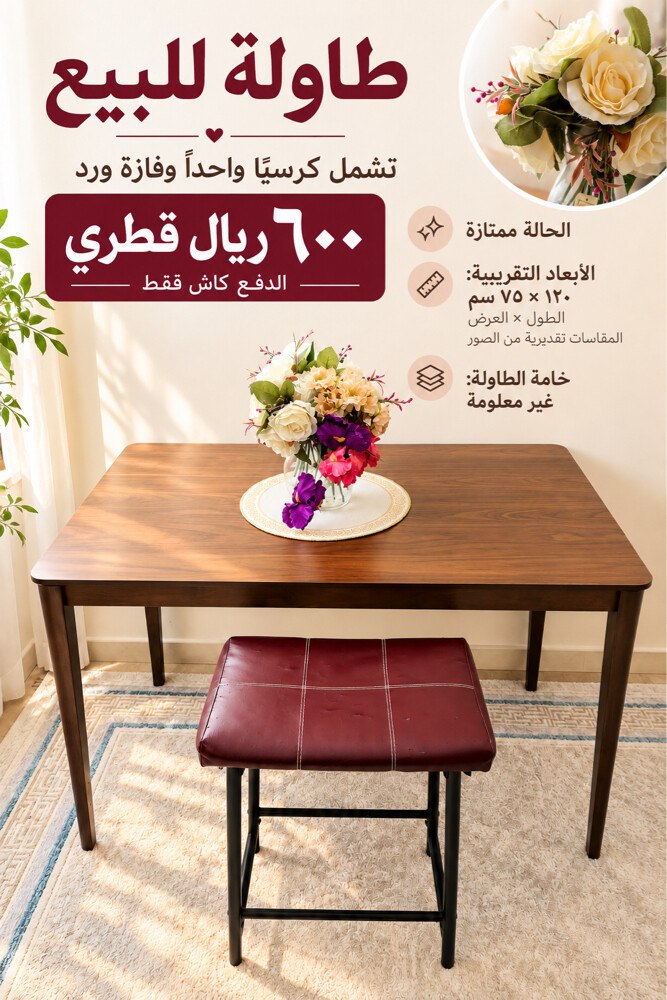 DINING TABLE + 1 CHAIR  - 3