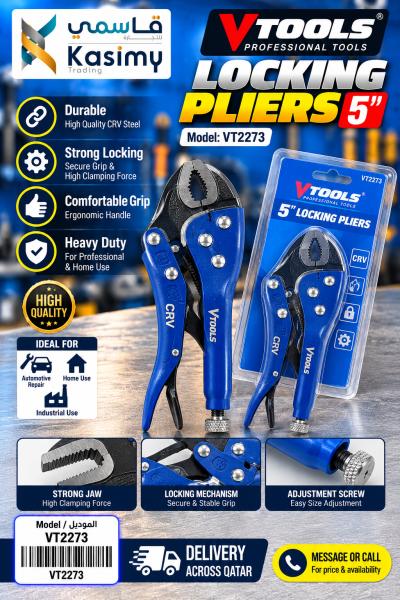 5Inch CRVLockingPliers Black&Blue - 1