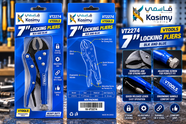 VTOOLS7InchCRV LockingPlier - 1