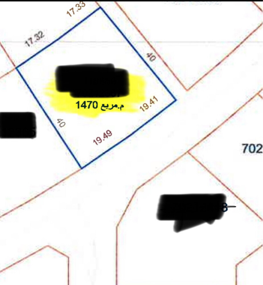 ارض 1470 شارع وسكه روضة الحمام - 1