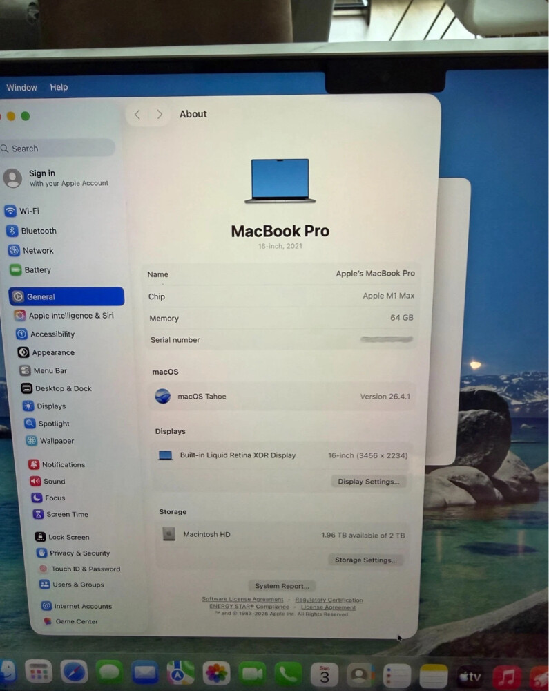 MacBook pro M1Max 2TB 64R  - 4
