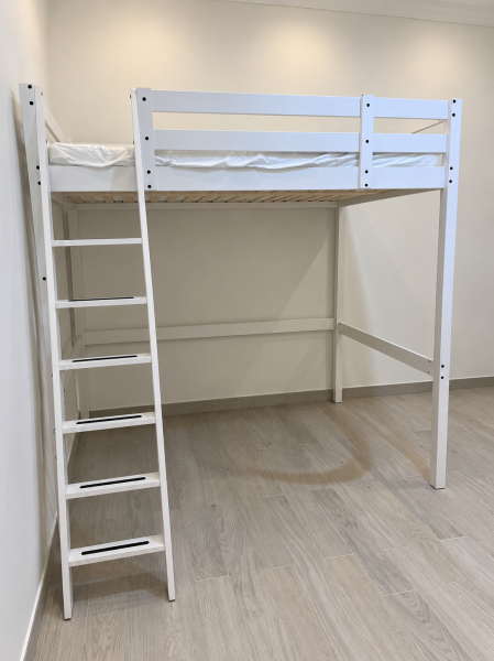 Loft Bed with Mattress Used twice - 2