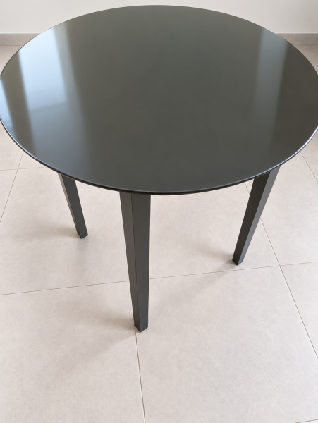 90cm wooden oil painted table - 9