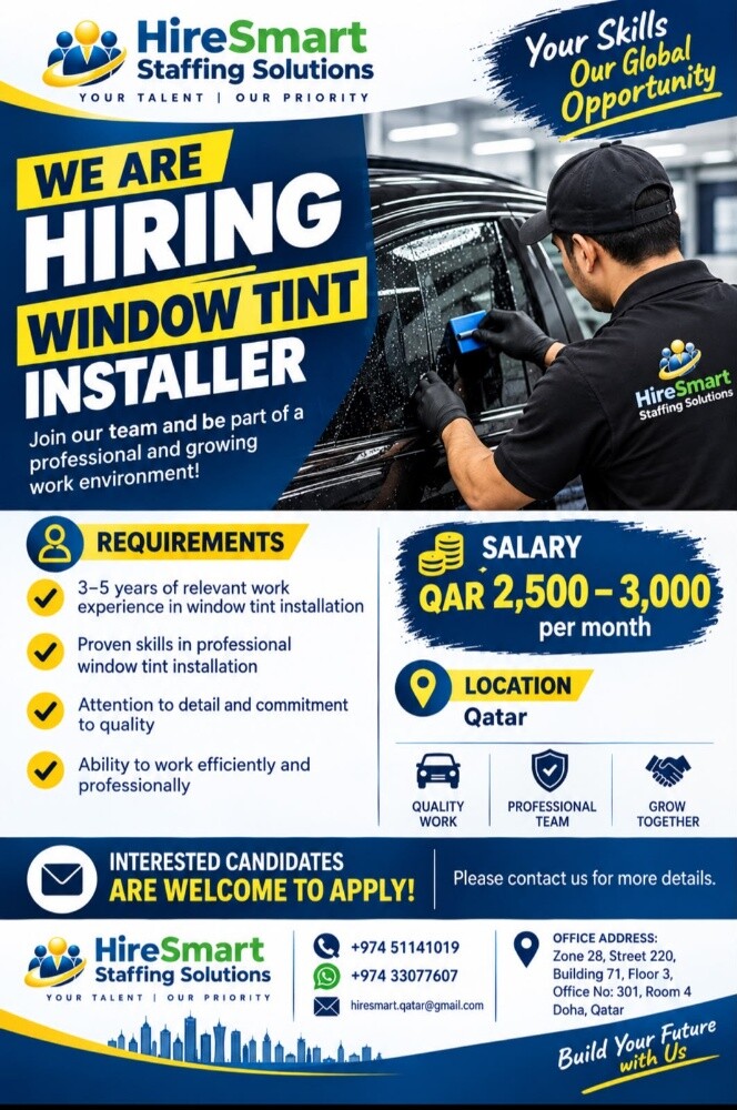 Tint installer - 1