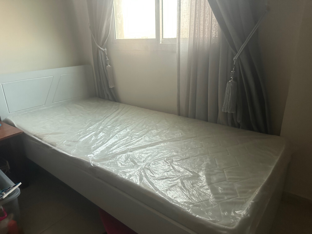 single bed with mattress  - 1