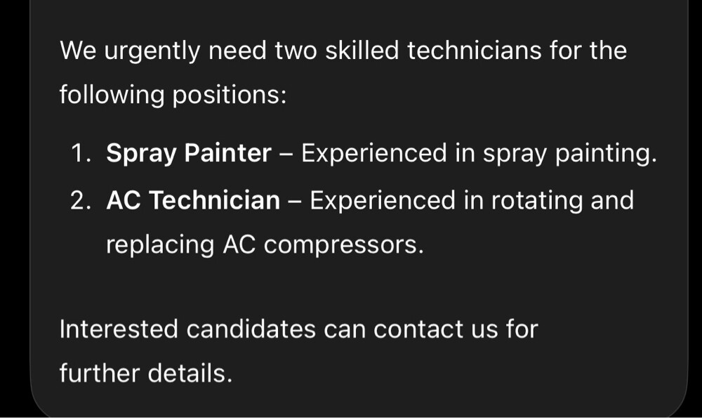 SPRAY PAINTE // AC TECHNICIAN - Con - 1