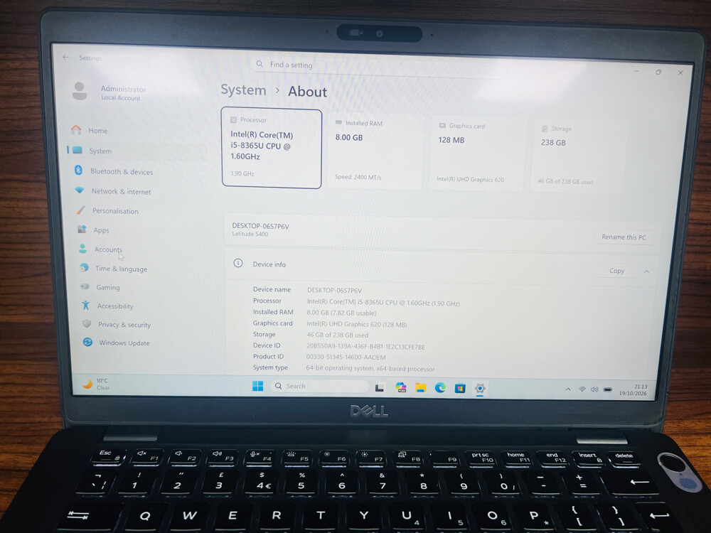 dell latitude 5400 i5 - 2