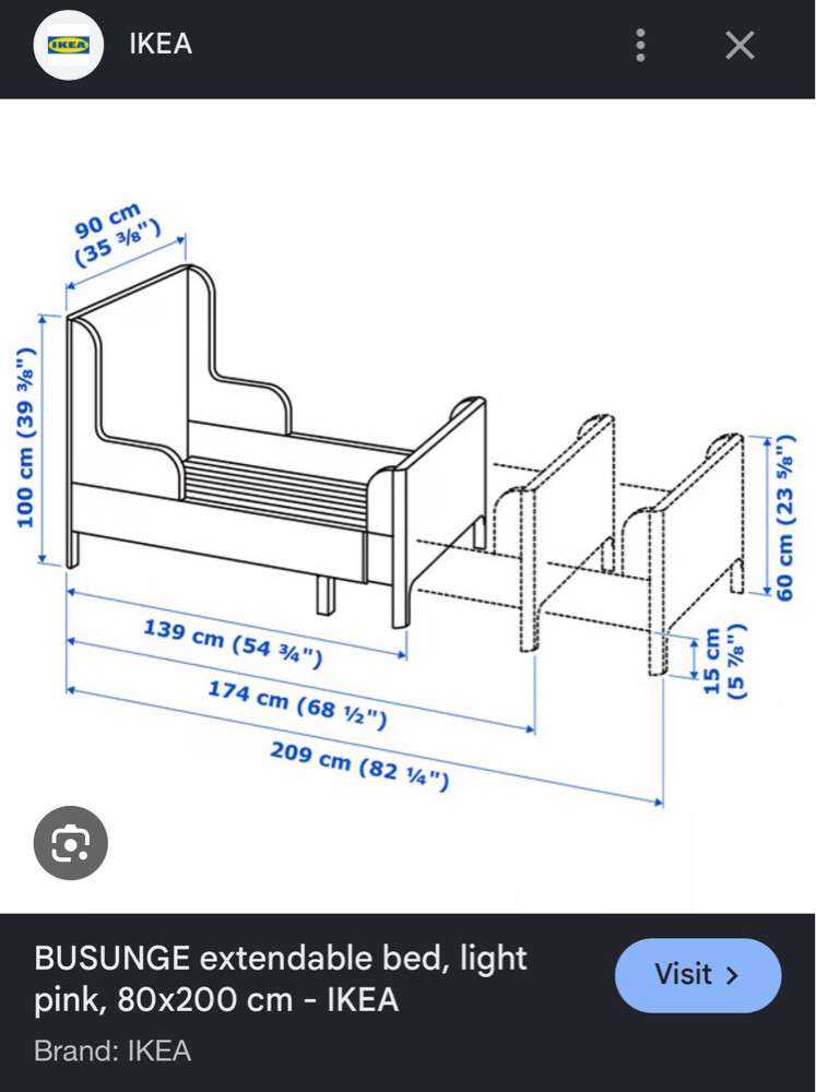 pink Ikea bed - 3