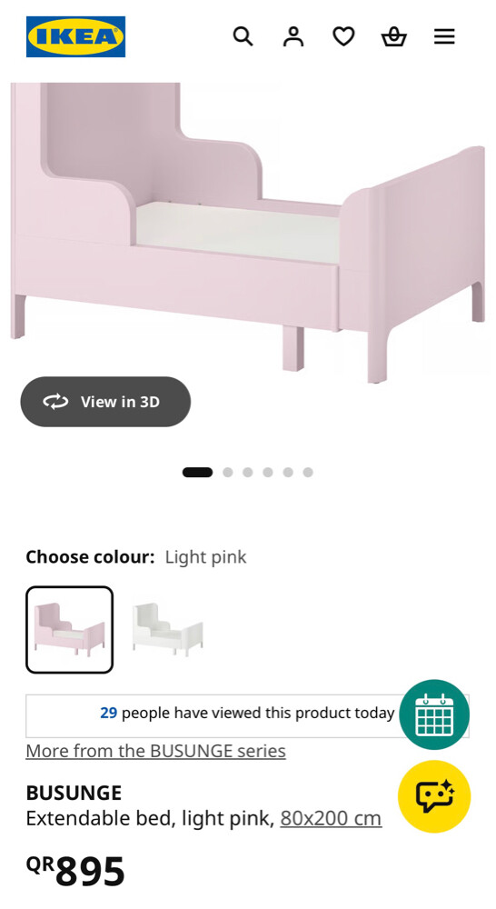 pink Ikea bed - 2