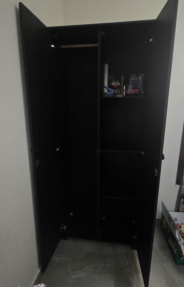 Wardrobe with shelves and hanging s - 2