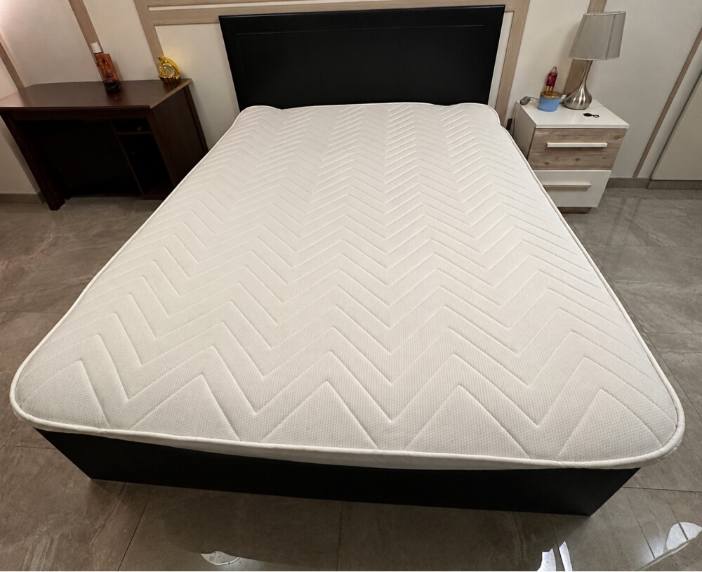 Queen Size Bed Frame with Headboard - 1