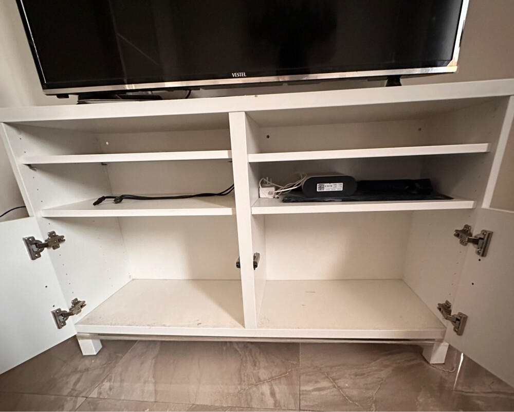 White TV Stand / Storage Cabinet - 2