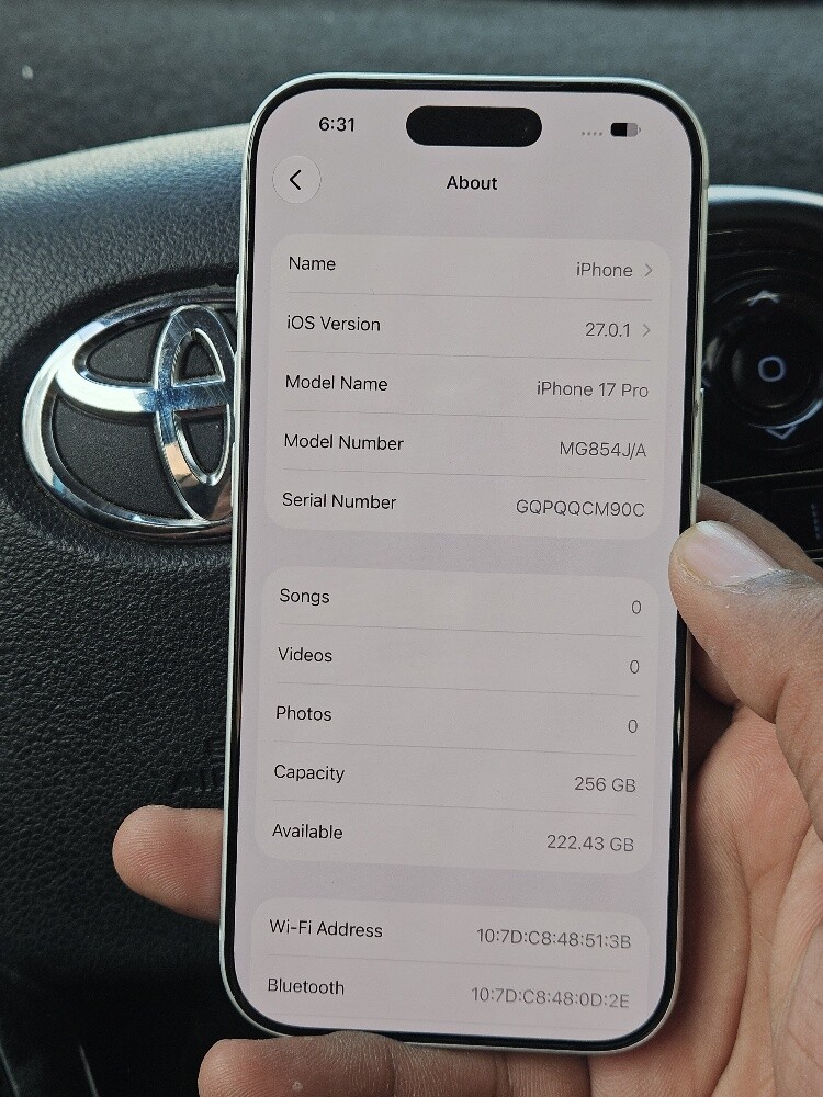 Iphone 17 Pro 256GB - 6