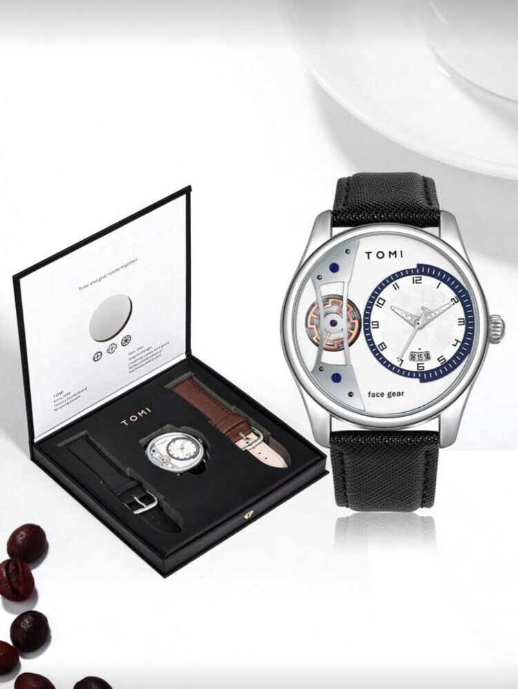 TOMI Creative Face Gear Men's Watch - 8