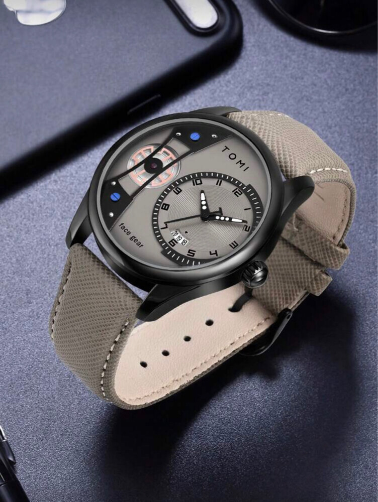 TOMI Creative Face Gear Men's Watch - 6