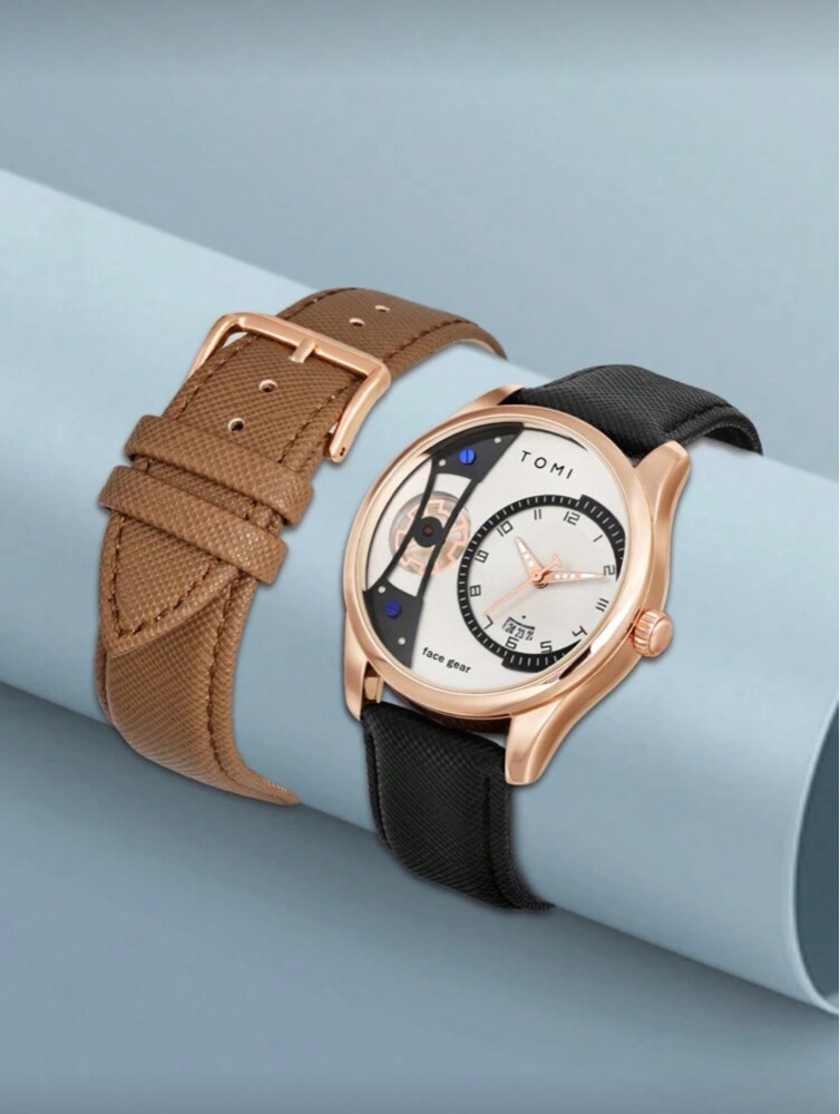 TOMI Creative Face Gear Men's Watch - 5