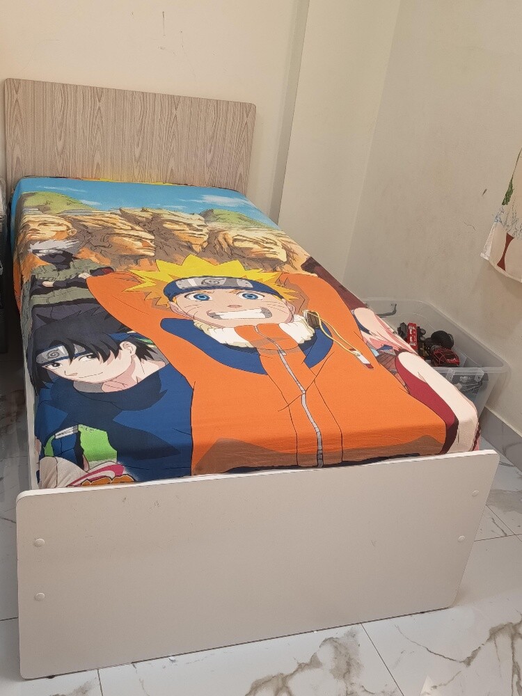 single bed with mattress - 1