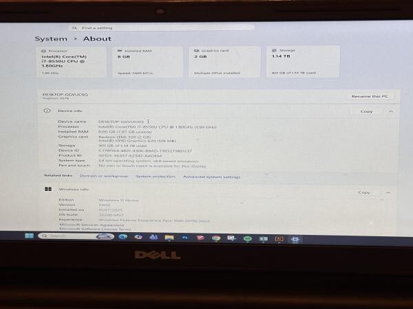 Dell inspiron i7 8th gen. - 3