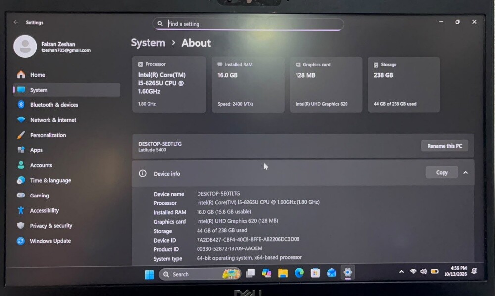 Dell Laptop i5 8th gen WINDOWS 11 - 3