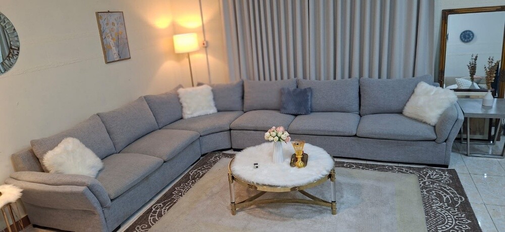 L shape sofa for sale like new cond - 4