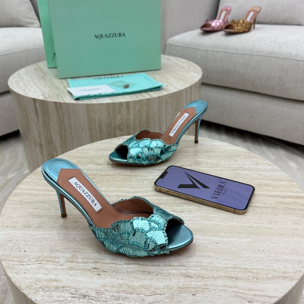Aquazzura silver shoes - 4
