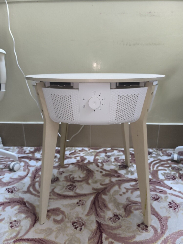 ikea table with air purifier - 1