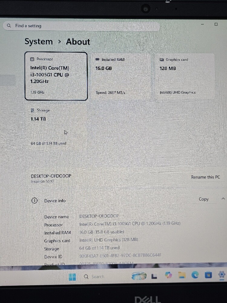 Dell inspiron 5593 for sale - 2