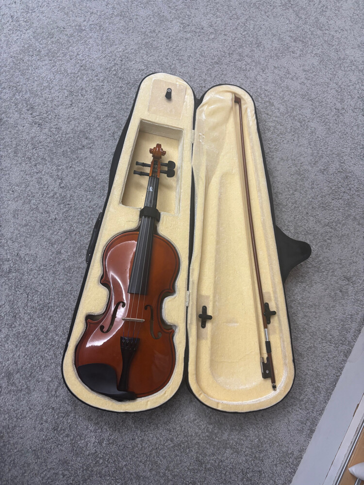 Wood Violin With Case - 7