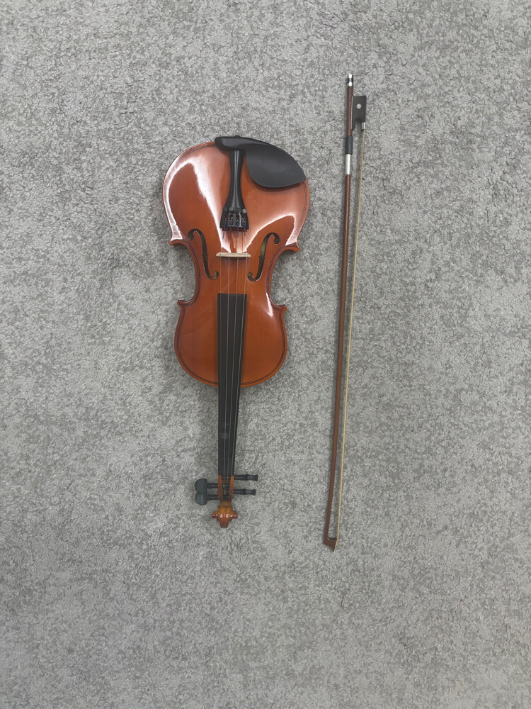 Wood Violin With Case - 1