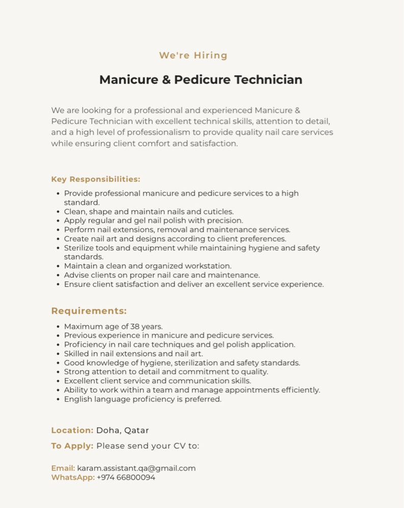 Manicure & Pedicure Technician - 1