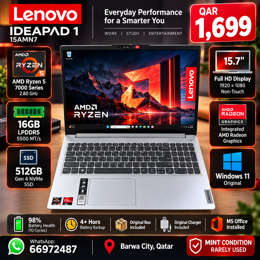 Lenovo Ryzen 5 7000 16GB 512GB 15.7 - 1