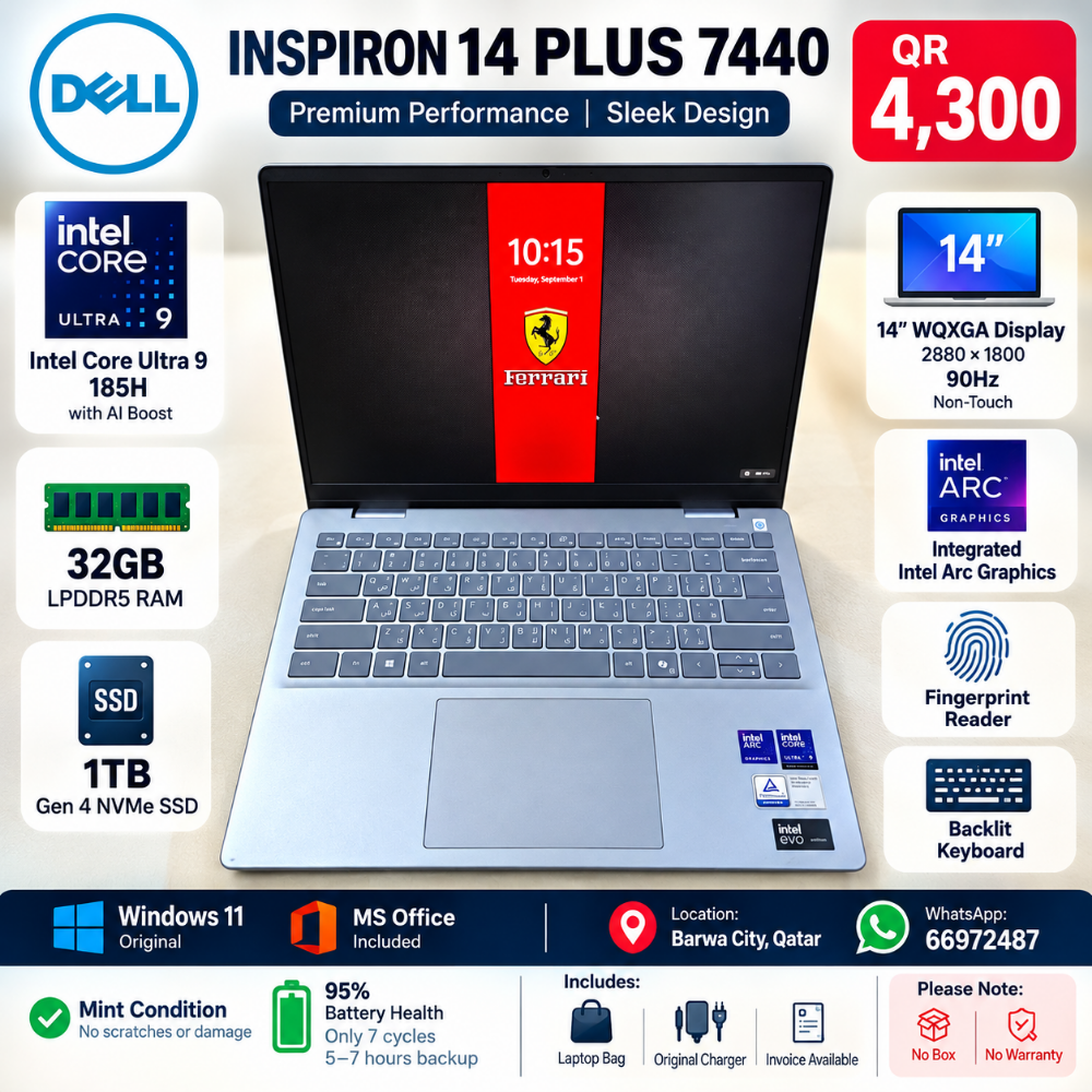 DeLL Ultra 9 185H 32GB 1TB 14" WQXG - 1