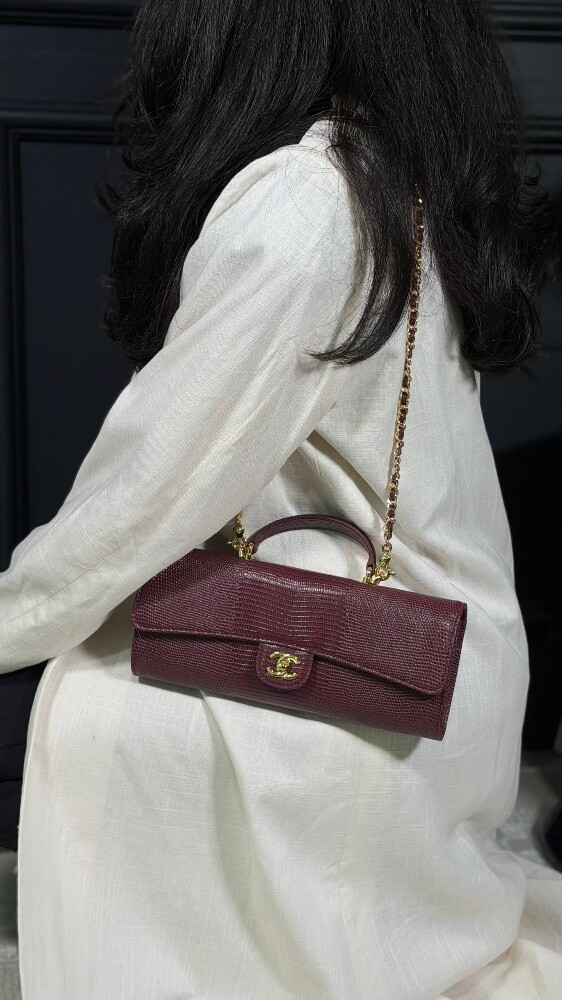 COCO Clutch with chain Lizard Embos - 2