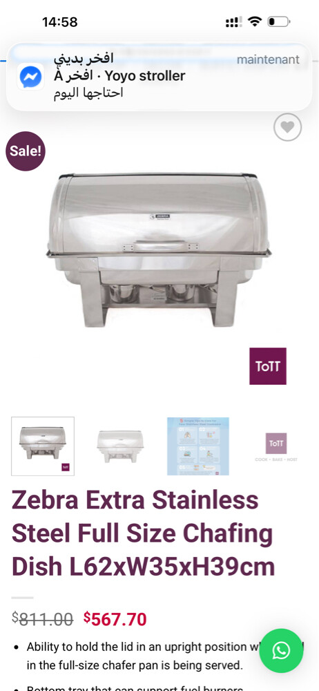 Zebra Extra Stainless Steel Food Wa - 13