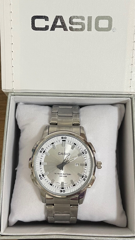 Silver Casio Watch – White Dial - 2