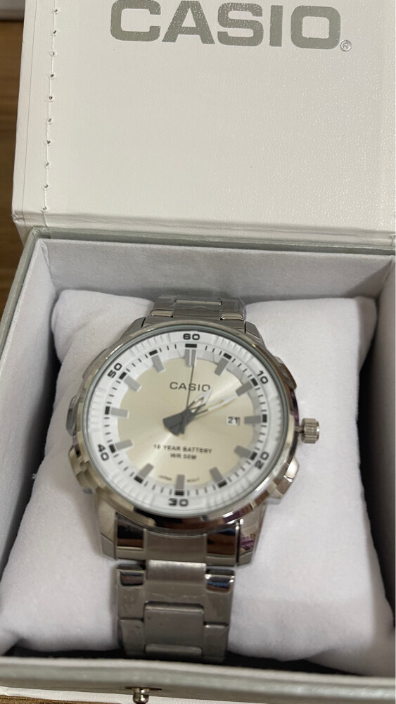 Silver Casio Watch – White Dial - 4
