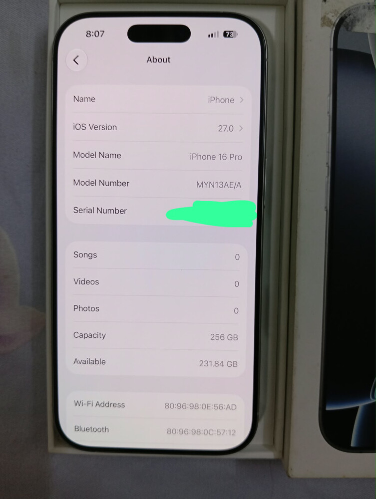 iPhone 16 pro 256 GB - 8