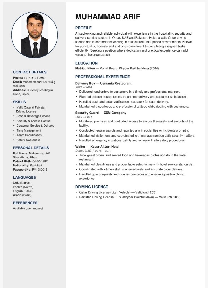 driver available in qatar - 2