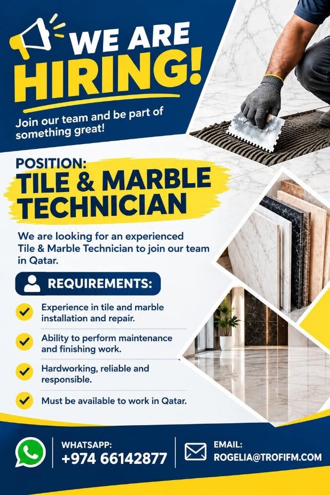 LOOKING FOR TILES & MARBLES TECH. - 1