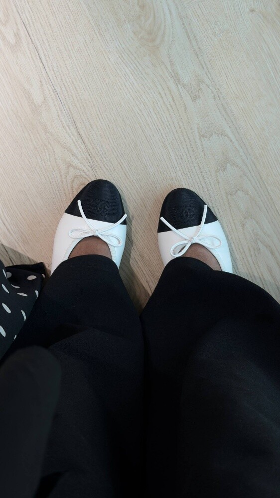 COCO Ballet Flats White & Black - 1