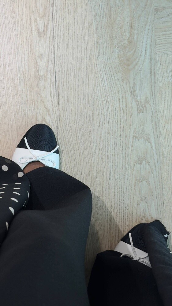 COCO Ballet Flats White & Black - 2
