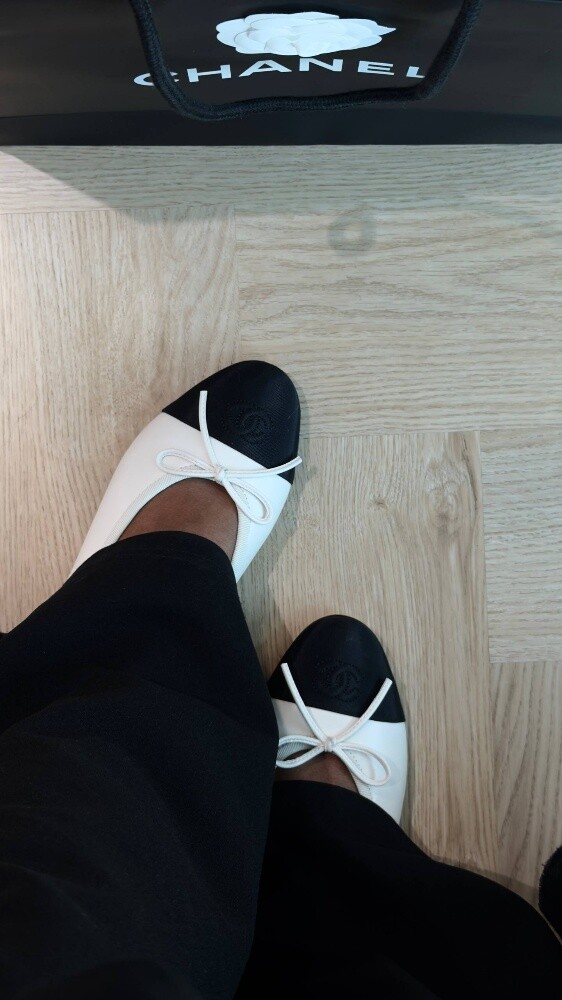COCO Ballet Flats White & Black - 5