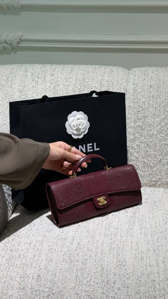 COCO Clutch with chain Lizard Embos - 1